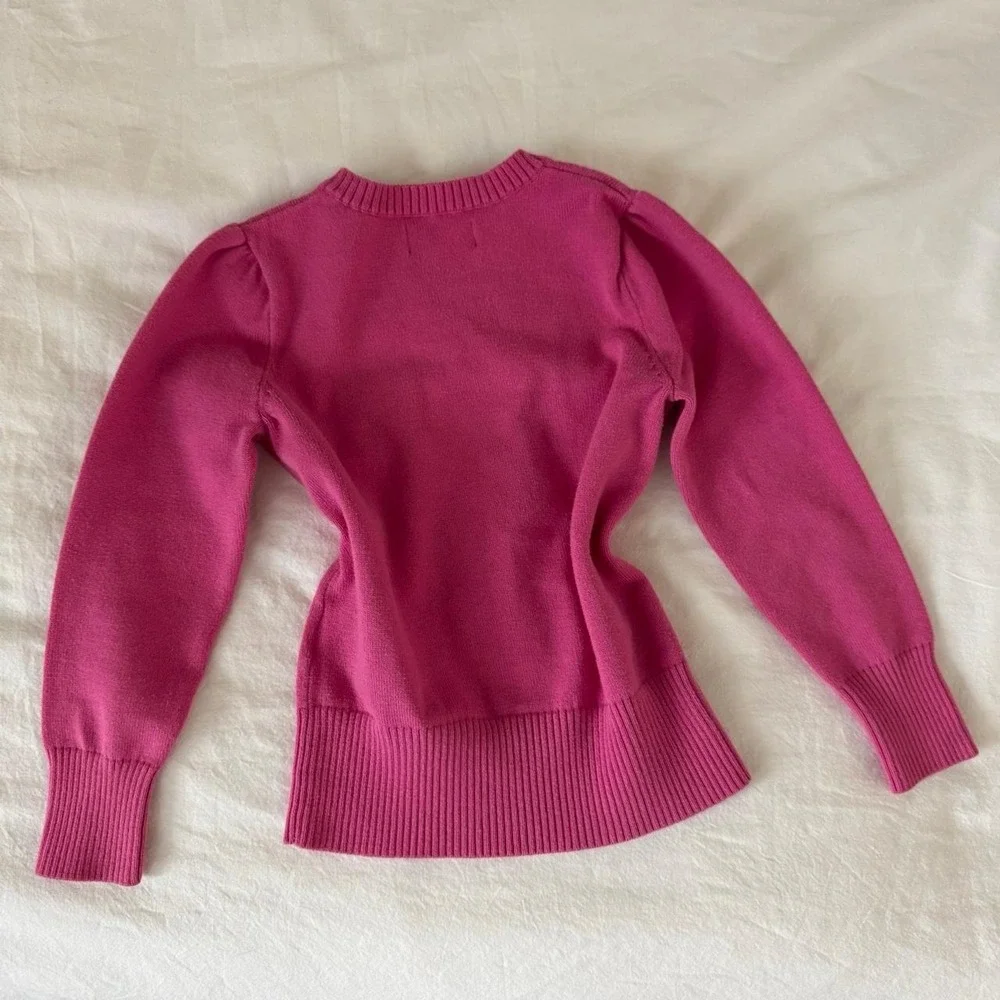 Kids Pink Ralph Lauren V neck sweater